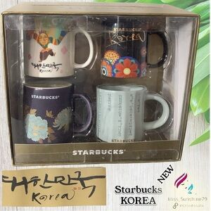 Starbucks NEW - Korea Demi Mug Set - 4 cups w/ back stories explained
